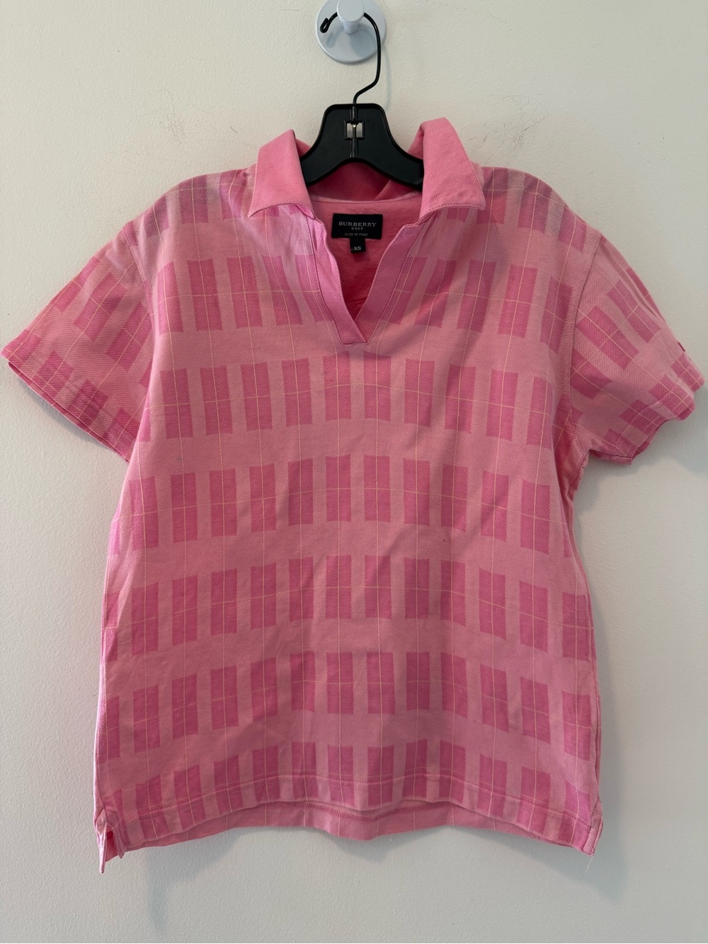 Burberry Golf Polo Shirt Pink Size: X-Small #Lux-B